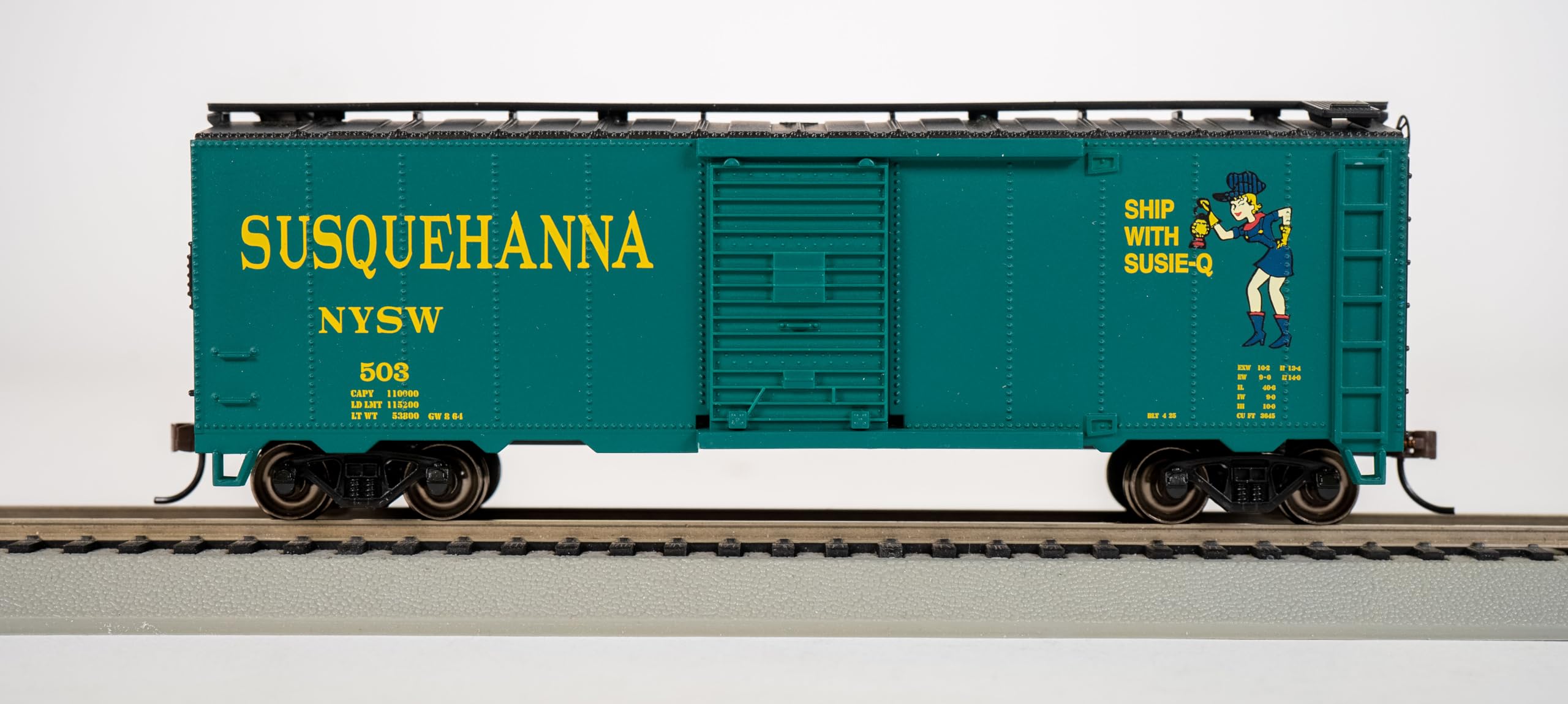 Bachmann Industries HO Scale 40' Box Car New York, Susquehanna and Western (Suzy Q)