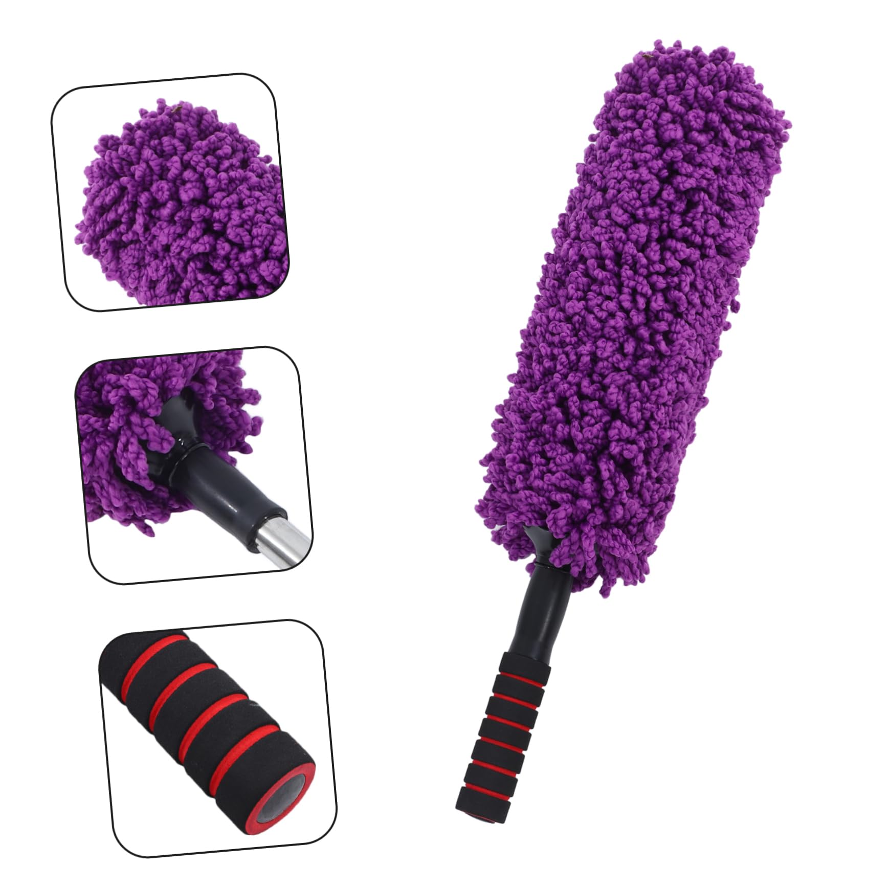 Alipis Cepillo Púrpura para Exterior Microfibra de Coche Limpieza