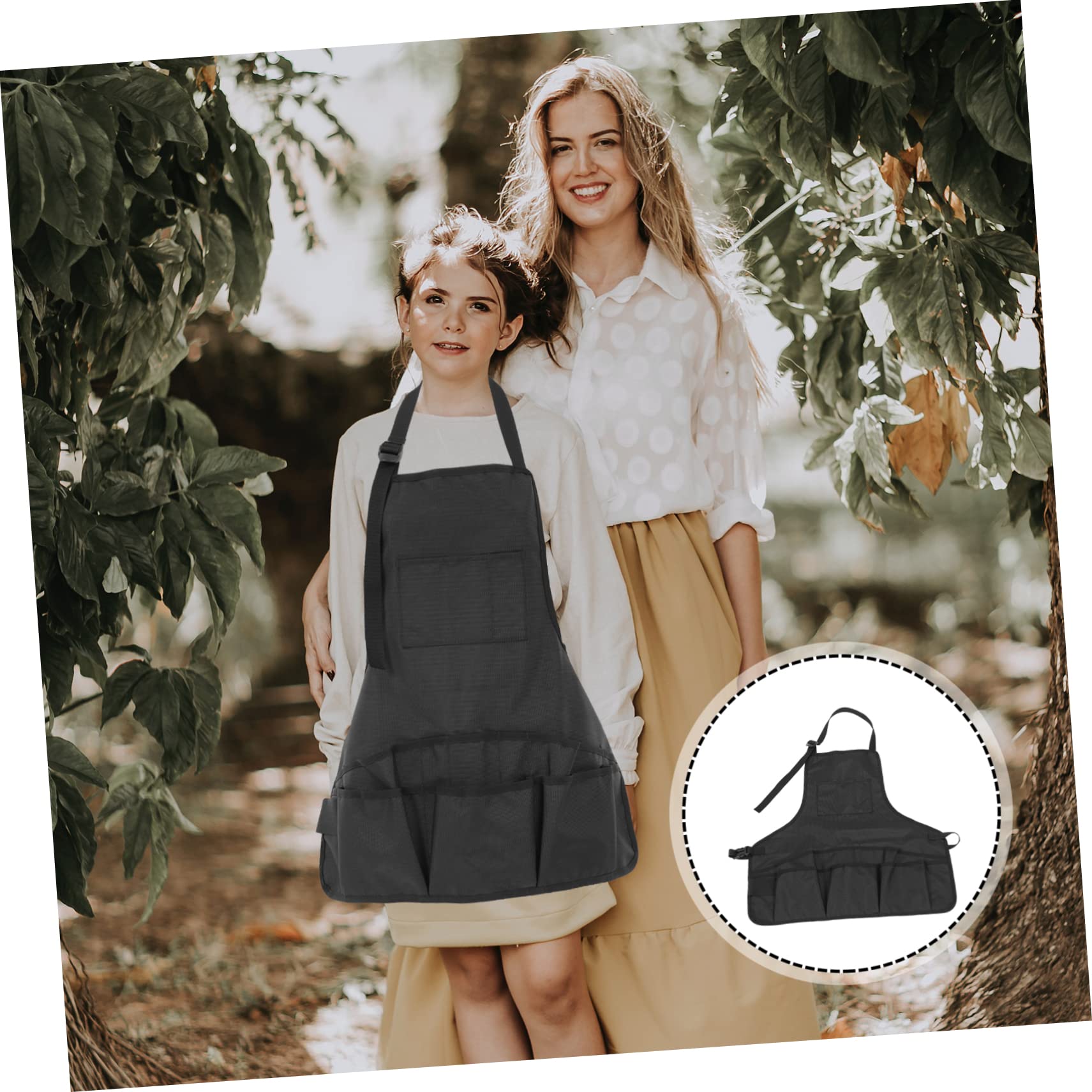 PRETYZOOM Gartenschürze mit Riemen, Multi-Pocket-Werkzeugschürze für Gärtner für den Außenbereich, für Elektriker, Tischler und Heimwerker
