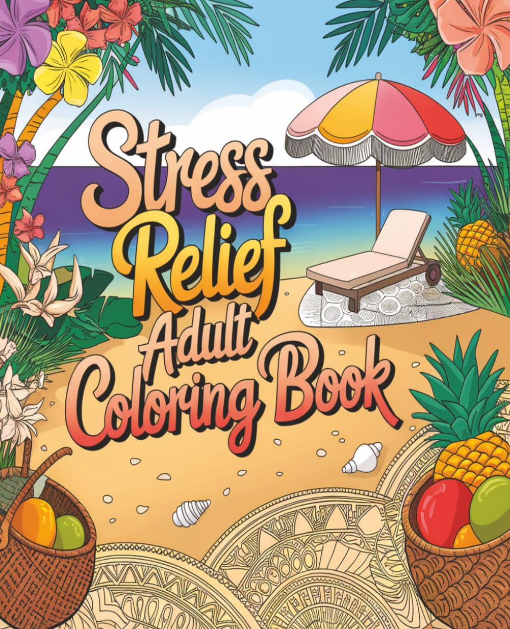 Stress Relief Adult Coloring Book