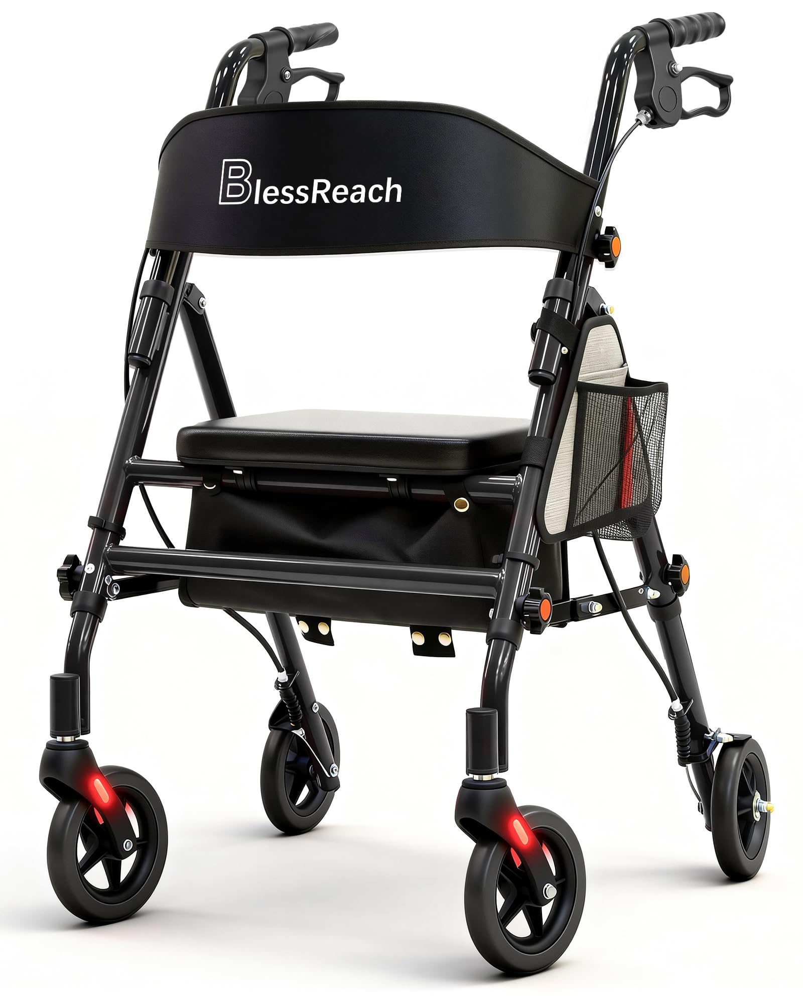 Amazon.com: BlessReach Lightweight Foldable Rollator Walkers with