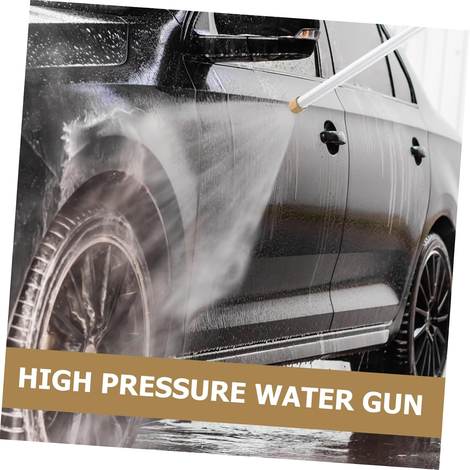 High Pressure Washer Tool Flexible and Two Spray Tips Handle Garden Hose Nozzle for Car Wash and Window Cleaning Compatible Standard Hoses