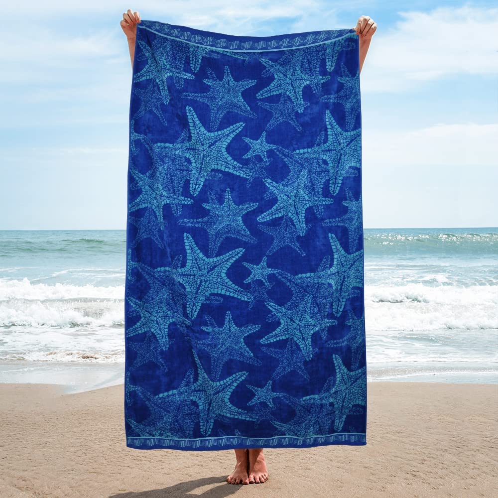 Amazon.com: TRIDENT Oversized Jaquard Beach Towels, Set of 2, 35