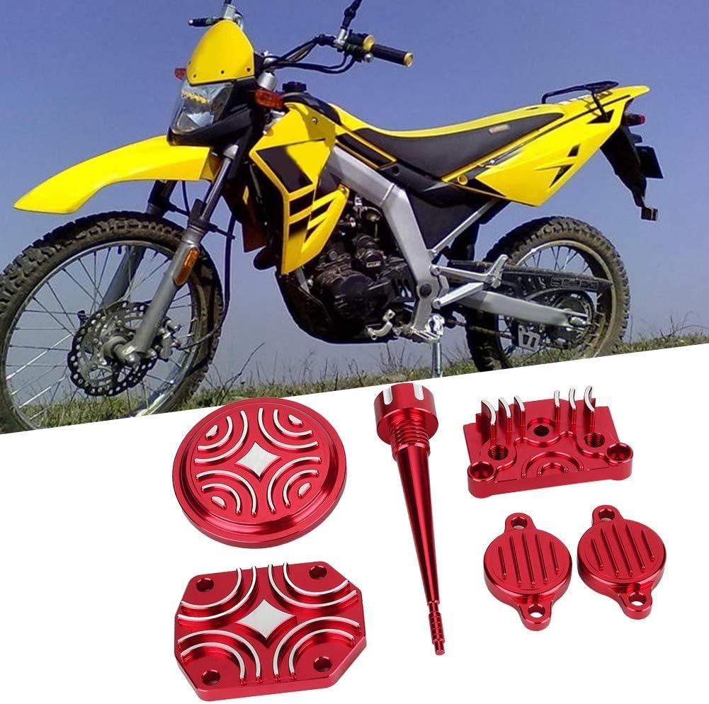 Acouto for engine, Engine Dress-Up Kit,Aluminum Engine Dress Up Cover Kit Parts Fit For Pit Dirt Bike Red