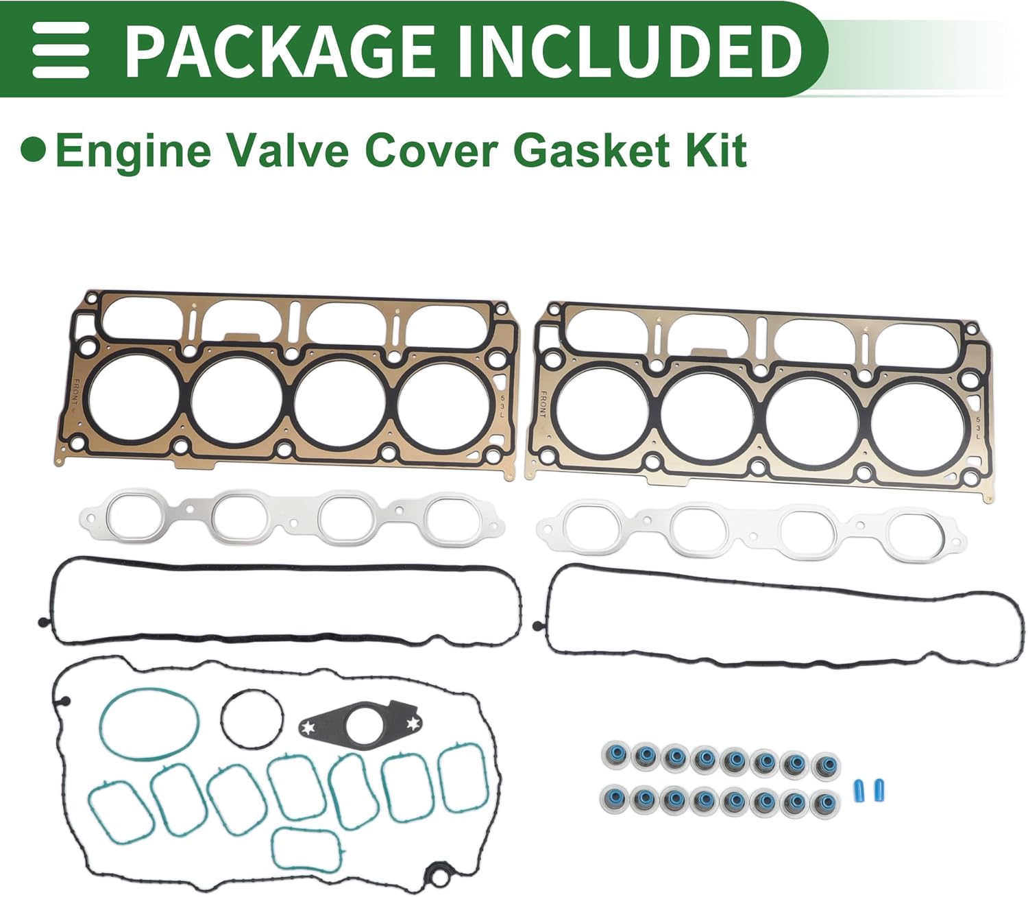 Motoforti Engine Valve Cover Gasket Kit Head Gasket Intake Exhaust Manifold Gasket Set No.HS54996/CS54996 for Chevrolet Tahoe 5.3L 2015-2020 1 Set Engine Car