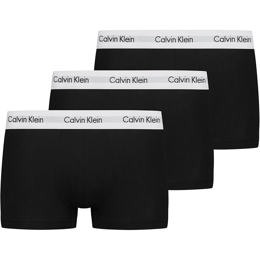 Calvin Klein Uomo Pantaloncini Boxer Vita Bassa Confezione da 3 Intimo, Nero (Black), L