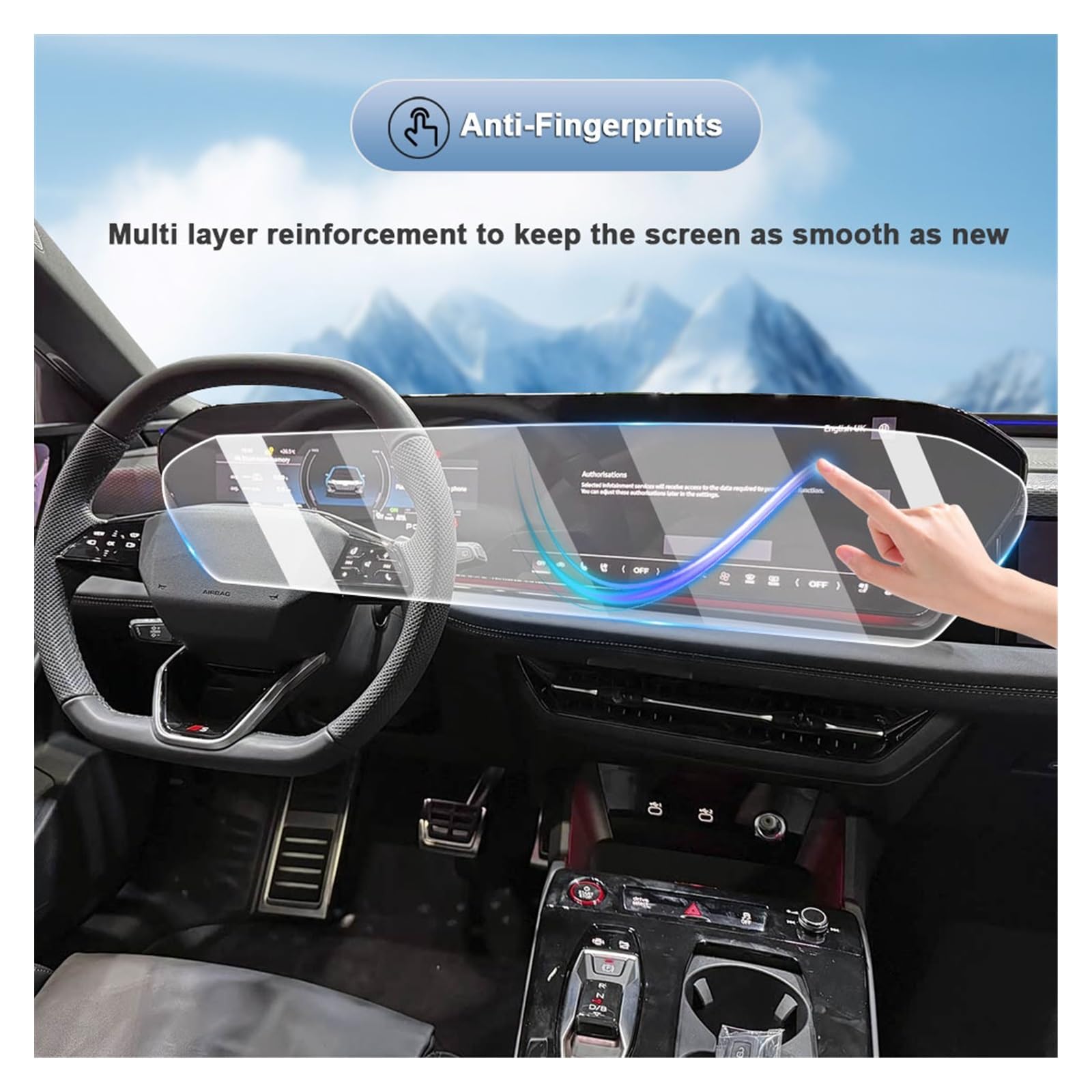 Pellicola Protettiva Opaca Antiriflesso per Console Schermo di Navigazione in TPU Resistente Ai Graffi per Au&di A6 E&Tron per Avant Sportback Pellicola Protettiva displays