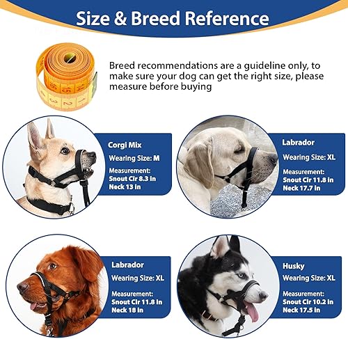 Miniatura 8 de BARKLESS Collar de cabeza para perros, sin tirones de la cabeza para perros grandes, medianos y pequeños, para perros con correa de seguridad
