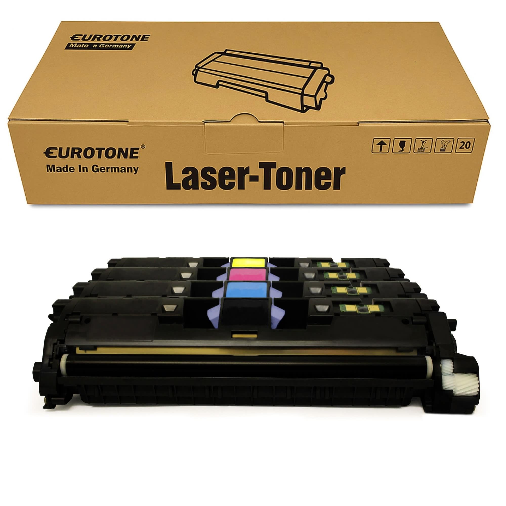 Eurotone Toner 4X kompatybilny z HP Color LaserJet 2550 2820 2840 zastępuje Q3960A-63A 122A z 25% większą wydajnością