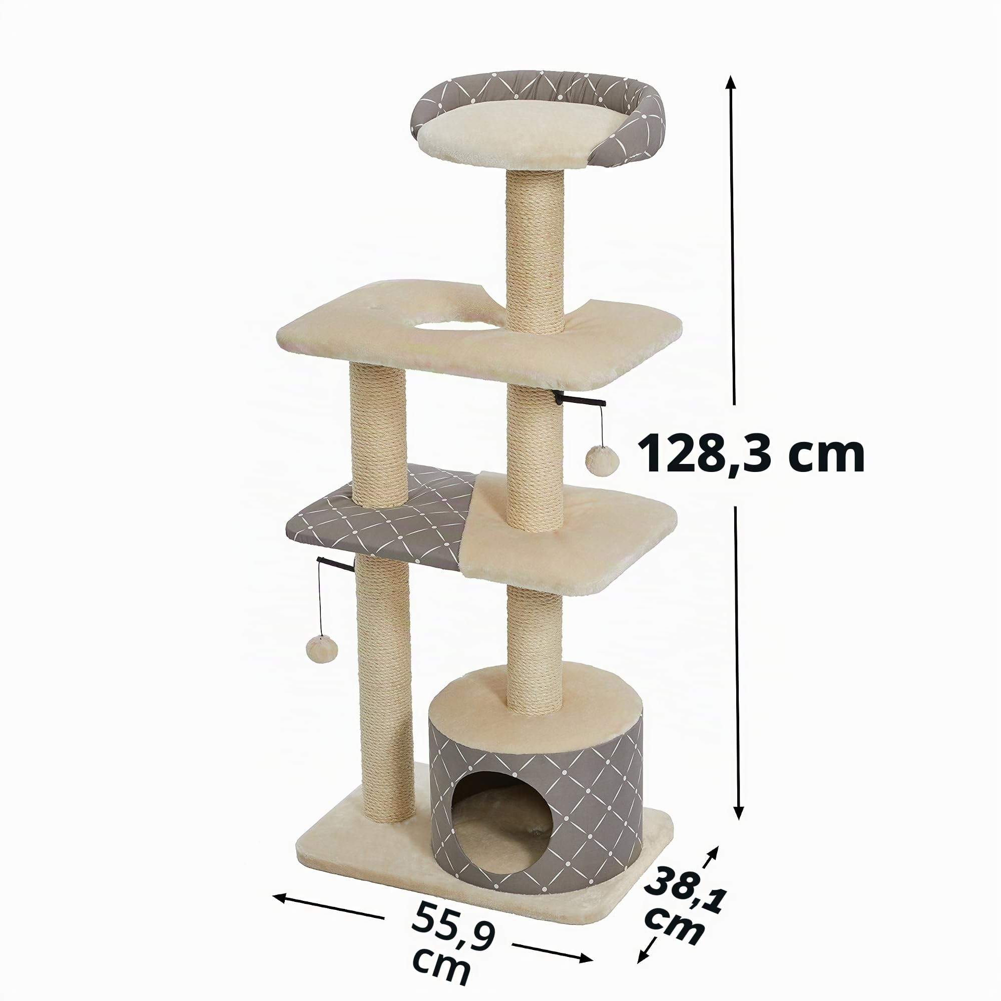 MidWest Homes for Pets Feline Nuvo Cat mobili Durable Cat Trees & Gatto tiragraffi, Mobile per gatti a torre