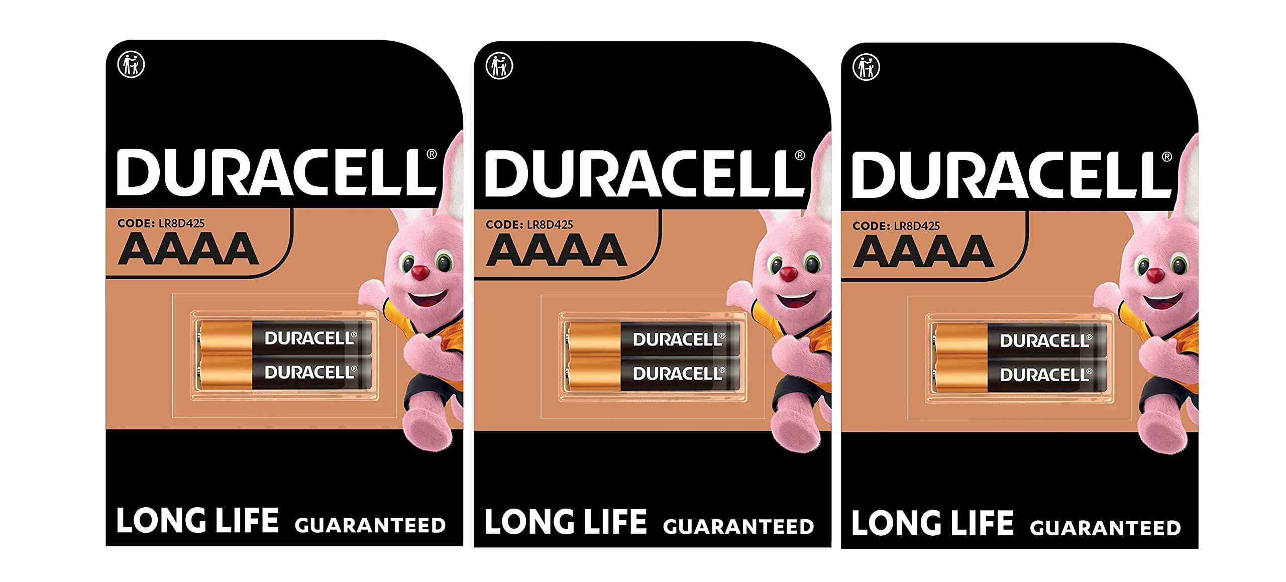 6x Duracell AAAA Alkaline (3 Blister Packs of 2 Batteries) 6 Batteries