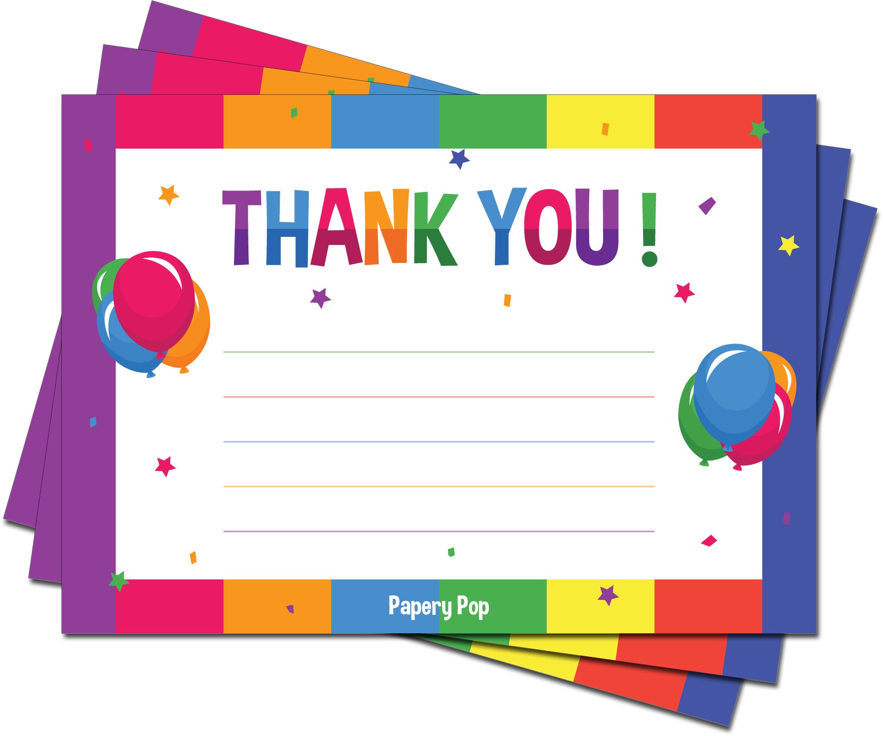 Buy Kids Thank You Cards with Envelopes (15 Count) Kids Birthday