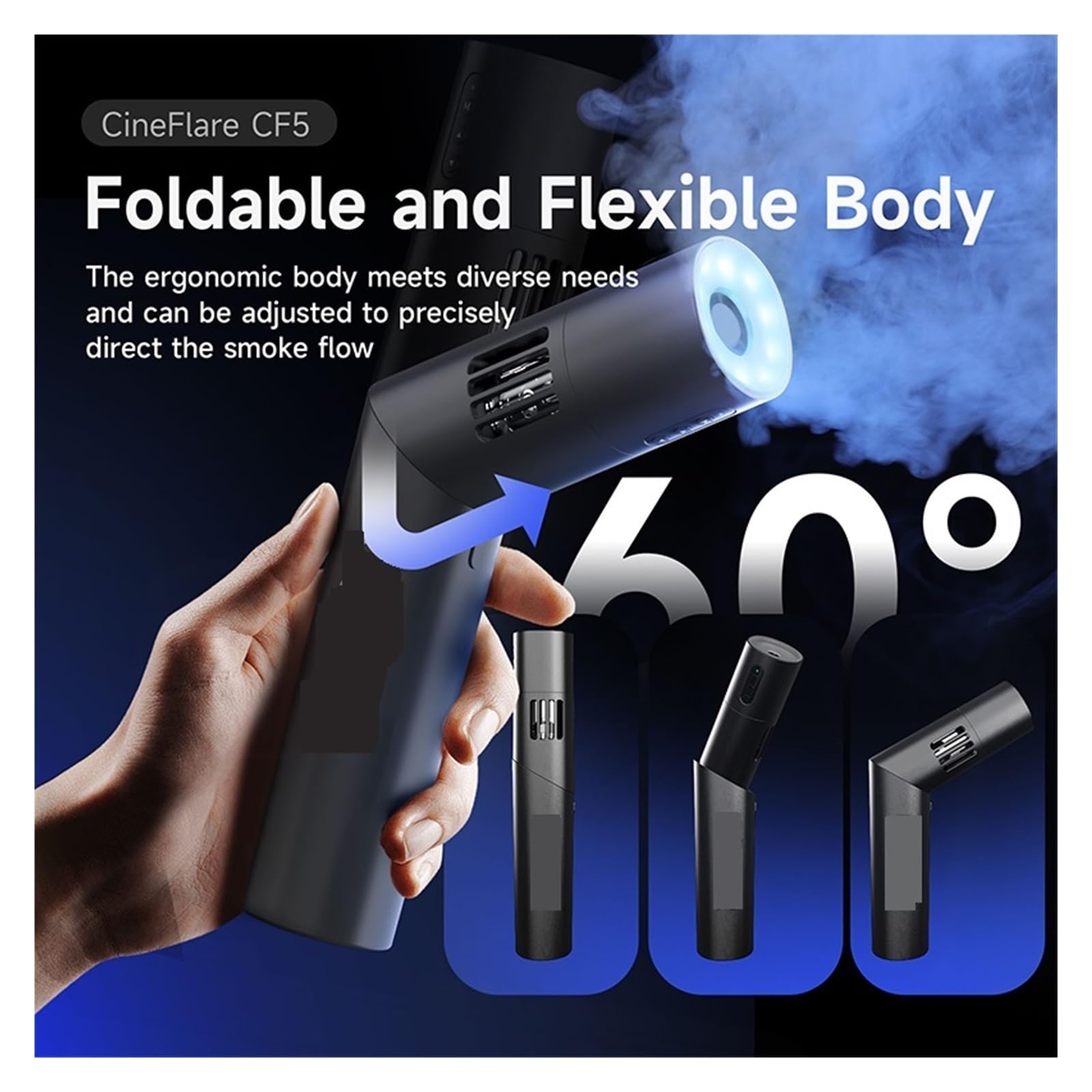 Máquina De Humo Portátil Y Flexible Con Control Remoto For Filmación Video Creación Ambiente En Espectáculos Ahorro EnergéTico Potente
