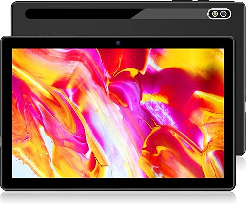 Tablet Android de 10 pulgadas, 1080p, con cuatro núcleos de 64 bits, 32 GB ROM, IPS HD, 2 MP+8 MP cámaras duales, altavoces duales, batería de larga