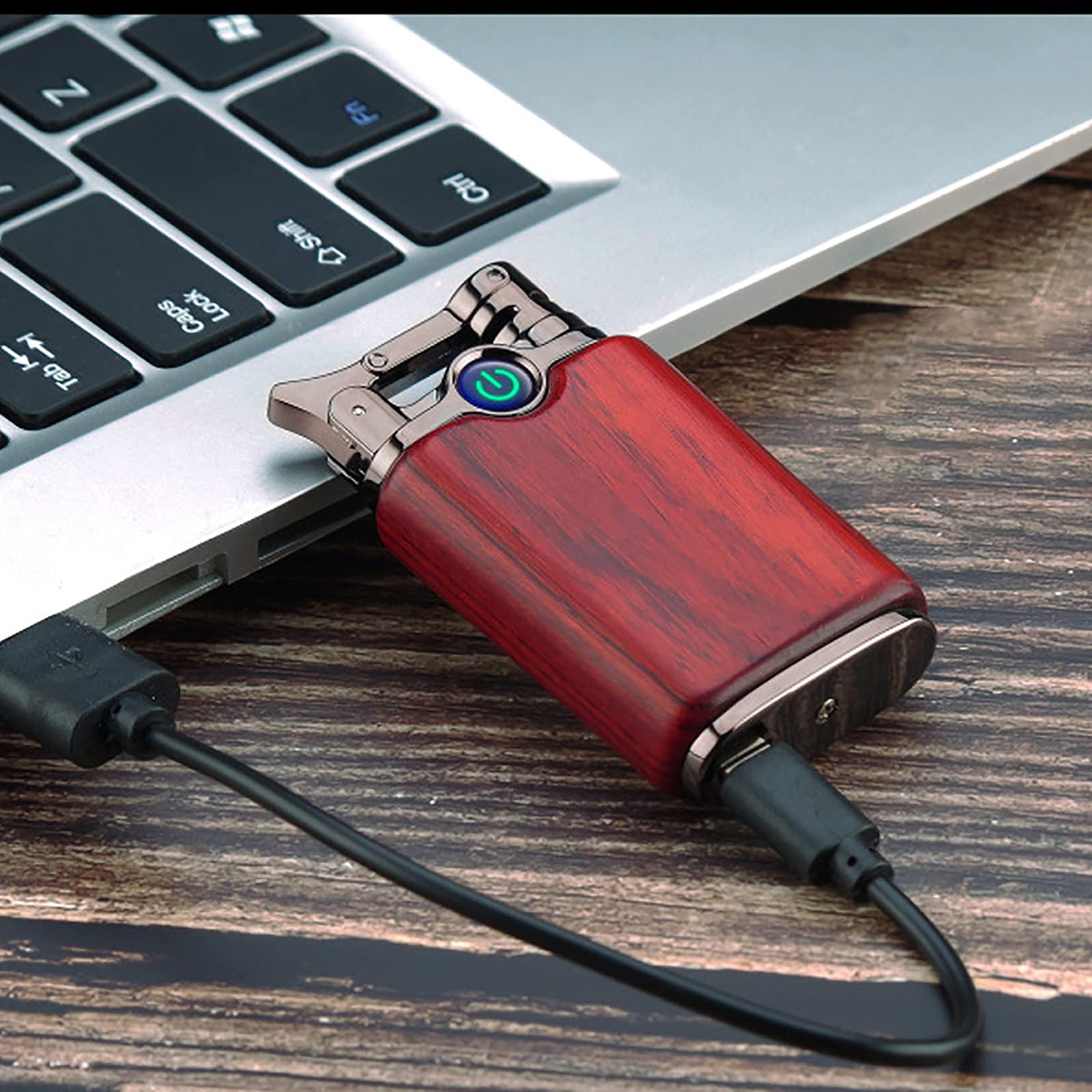 Bois de Santal Briquet Bois Cigarette Encendedor USB Rechargeable sans Flamme Eletronico Plasma pour Camping Barbecue Cuisine