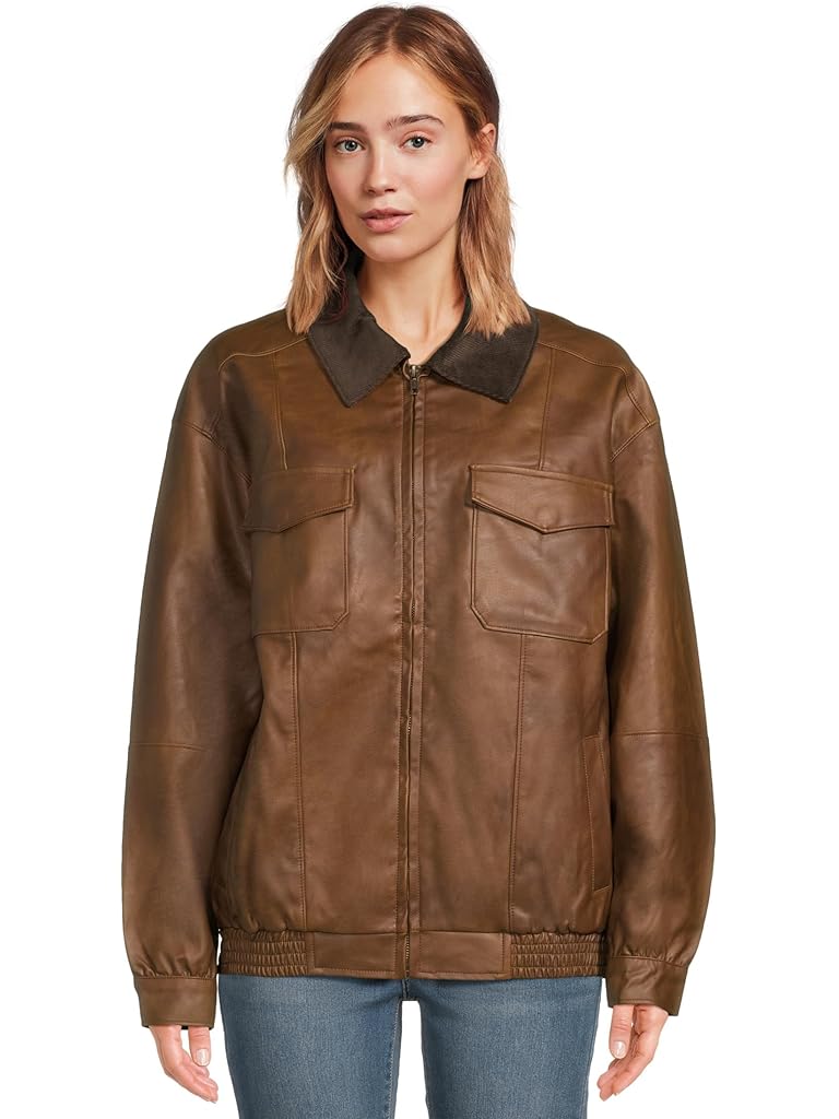 Brown Show Me Your Mumu Maverick Bomber Jacket