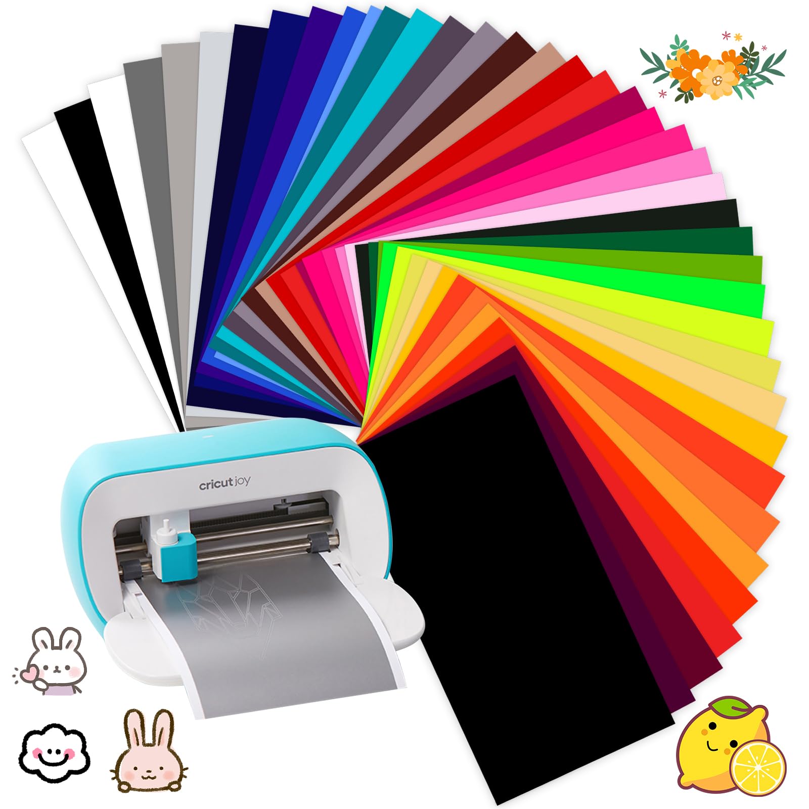 Pack of 40 14 cm x 30.5 cm Smart Iron On for Cricut Joy, Plotter Film Textile, Heat Transfer Vinyl, Plotter Film Textile Print for Iron-on, Flex Film Plotter Textiles for T-Shirts, Hoodie