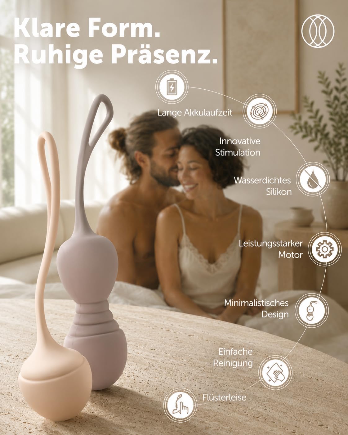 INTIMA Beckenbodentrainer für Frau mit Vibration | 4-teiliges Set mit Fernbedienung | Liebeskugeln | Kegel Balls | Stärkung der Beckenbodenmuskulatur bei Blasenschwäche & Inkontinenz