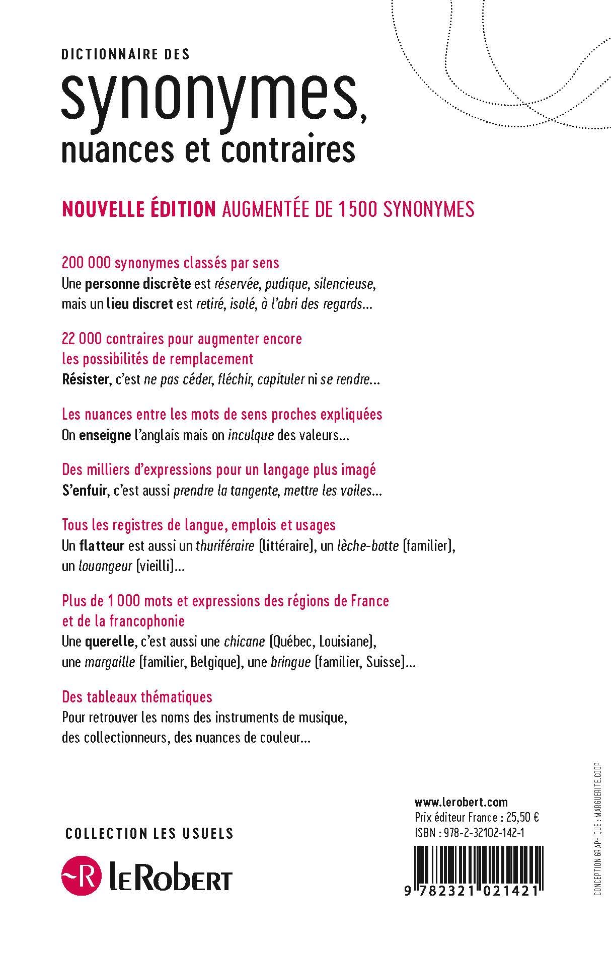 Dictionnaire des synonymes, nuances et contraires