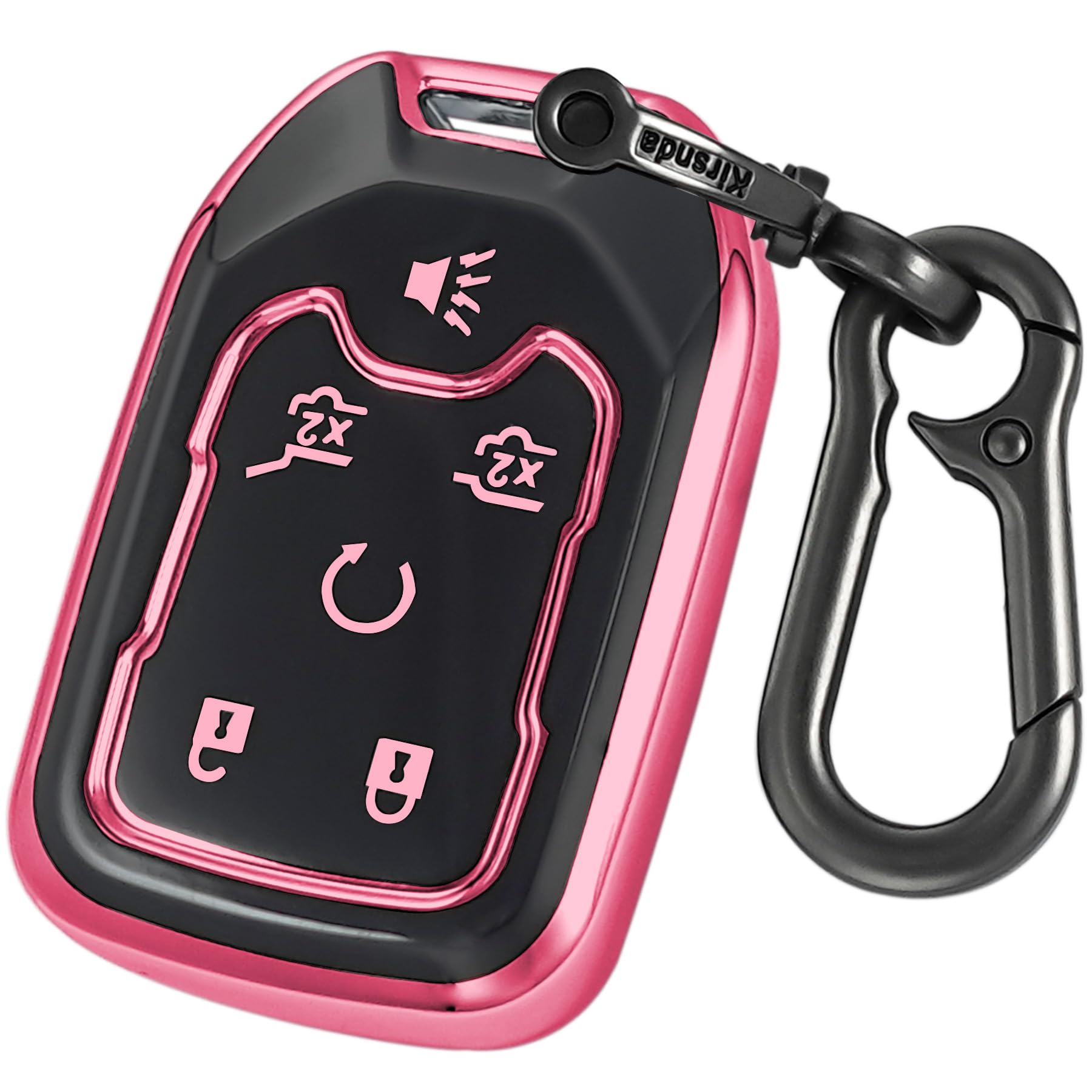 TPU Key Fob Cover For Chevrolet & GMC - Pink Gradient Case For 6-Button Key, Fits Silverado, Suburban, Tahoe, Yukon, Terrain - View #11