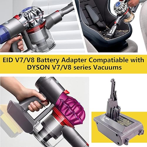 Miniatura 8 de Actualización para adaptador de batería V7+V8, para DeWalt 20V Max Battery Convert para aspiradora Dyson V7V8 Series (V7 V8 común)