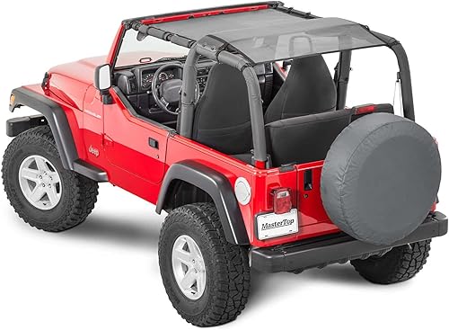 Miniatura 10 de MasterTop Parasol de Malla Tipo Bikini – Se adapta a Jeep Wrangler YJ 1987-1995 – Jeep YJ Bikini Top Jeep YJ Parasol Jeep YJ Parte Superior de Malla