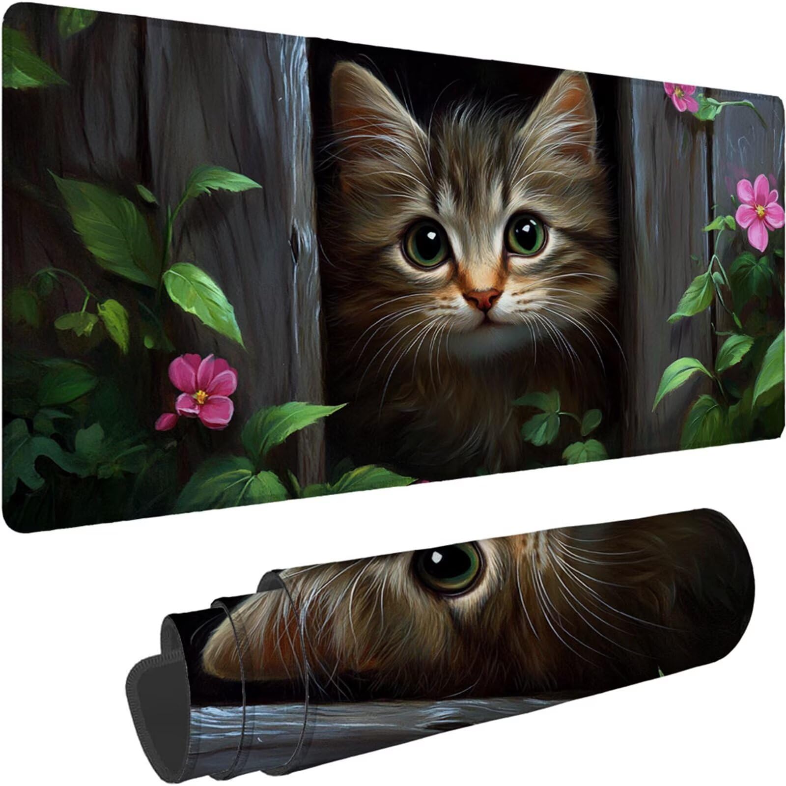 Gamingowa podkładka pod mysz 1200 x 600 x 3 mm, XXL, wodoszczelna, odporna na ścieranie, z przyszytymi krawędziami, czarna, podkładka na biurko, poprawia prędkość i precyzję pod laptopa, komputera