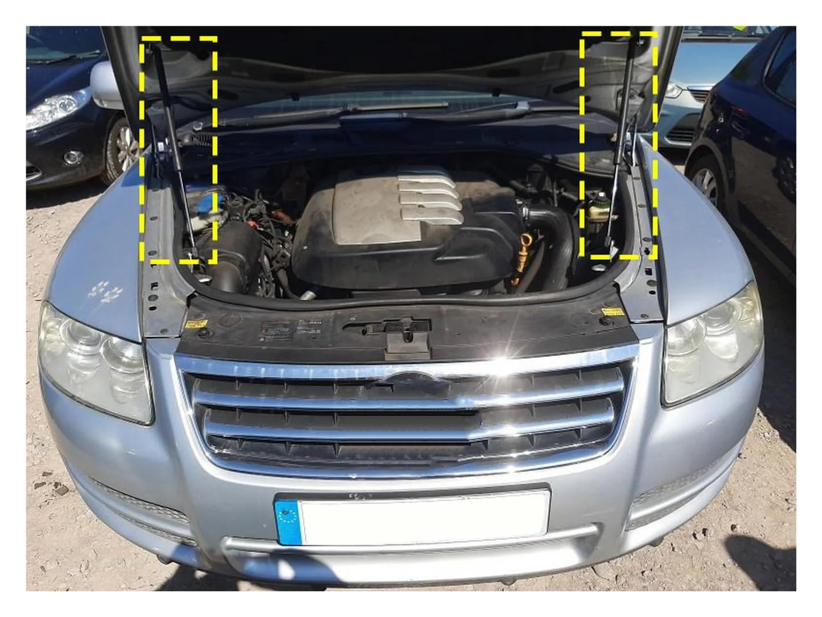 Podnośnik Tylnej Klapy Obsługuje 7L6823359A 125N 2X do Touarega 7L 2004 2005 2006 2007 2008 2009 2010 Przednia maska, siłowniki gazowe, wspornik