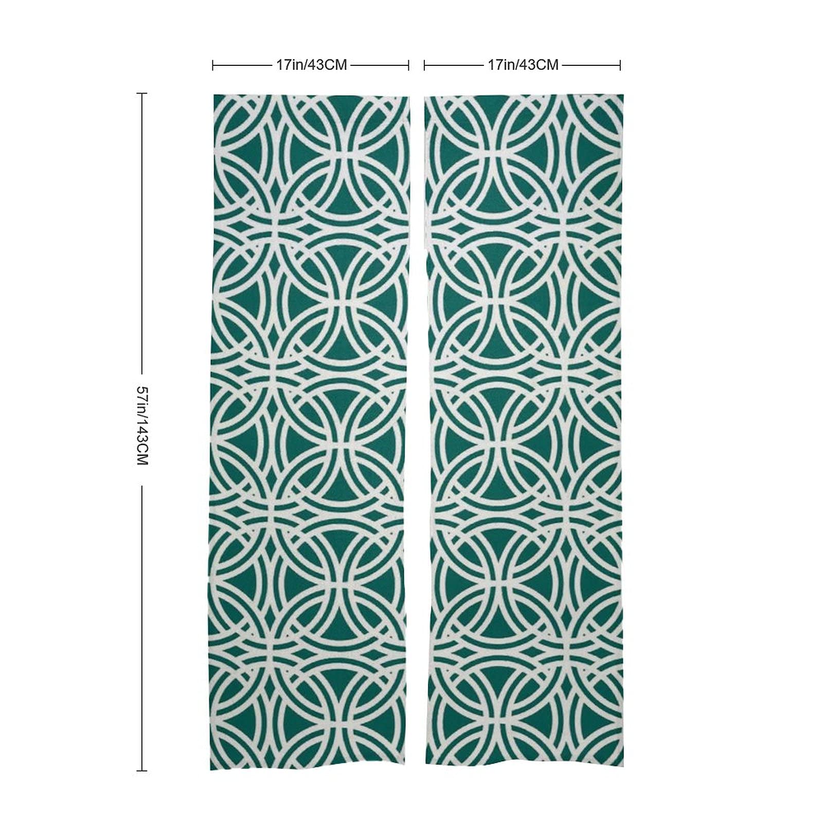 紋様柄の緑の暖簾 紋様柄の緑の暖簾