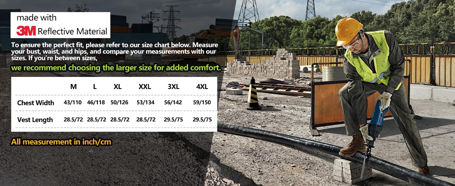 SIFE Reflective Safety Vest High Visibility Vest With 7 Pockets And YKK Zipper, ANSI/ISEA Class 2 Standard, Made With 3M Reflective Tape(03YG-Yellow,M)