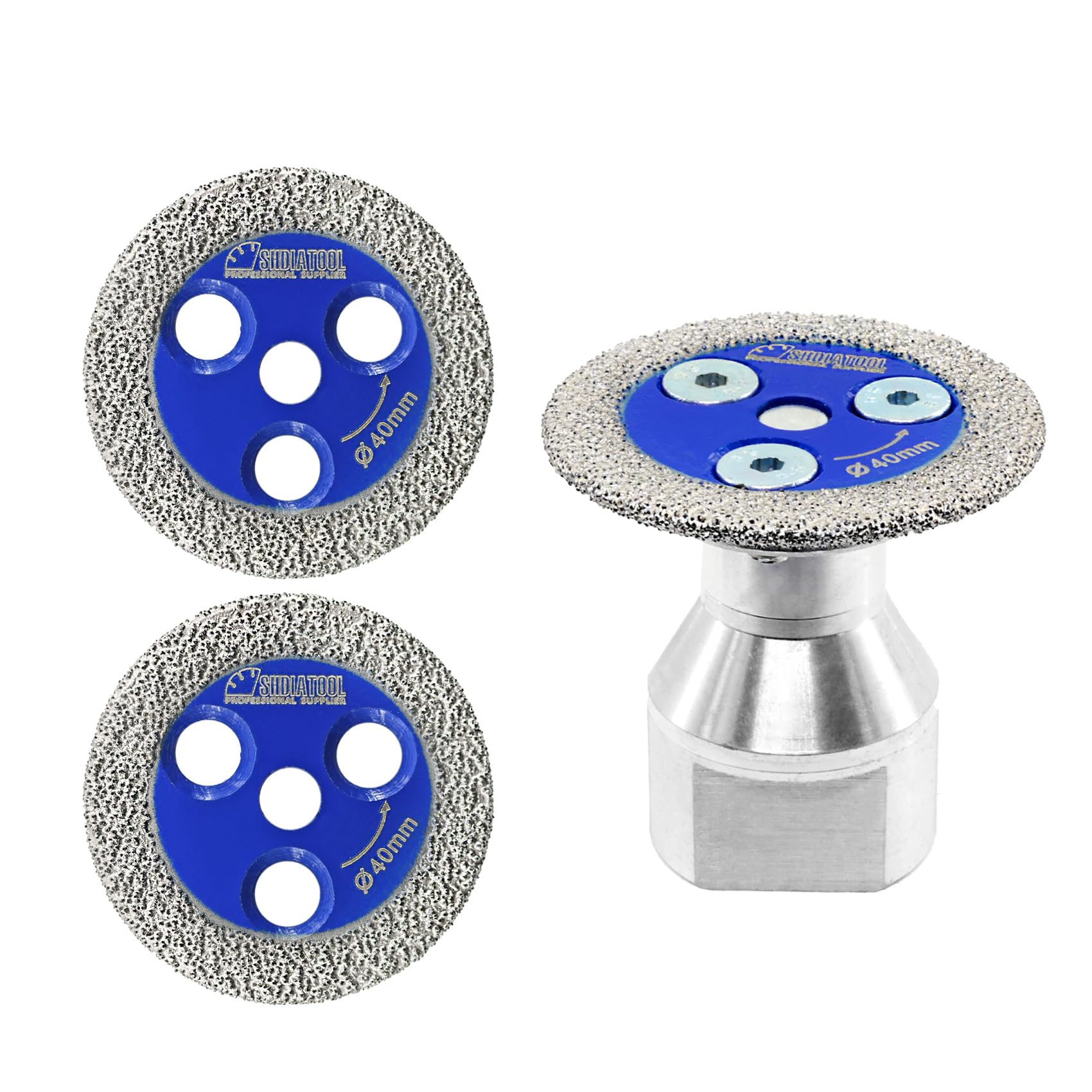 SHDIATOOL Diamond Saw Blades Mini Cutting Disc for Marble Granite Stone Concrete Masonry on Angle Grinder 3pcs 40mm
