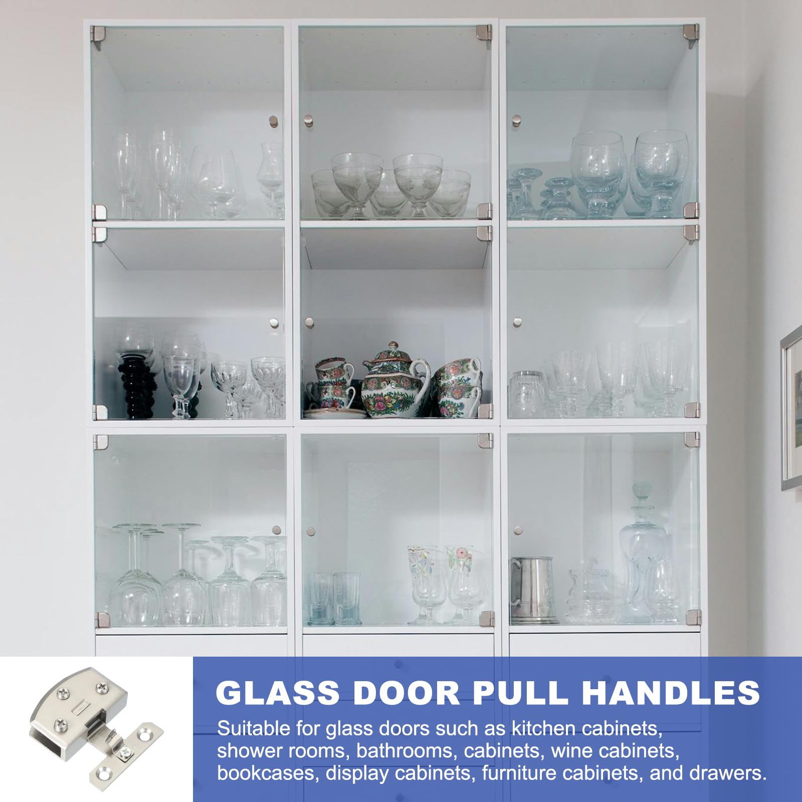 PATIKIL 1-7/16" Cabinet Glass Door Hinge - Image 4