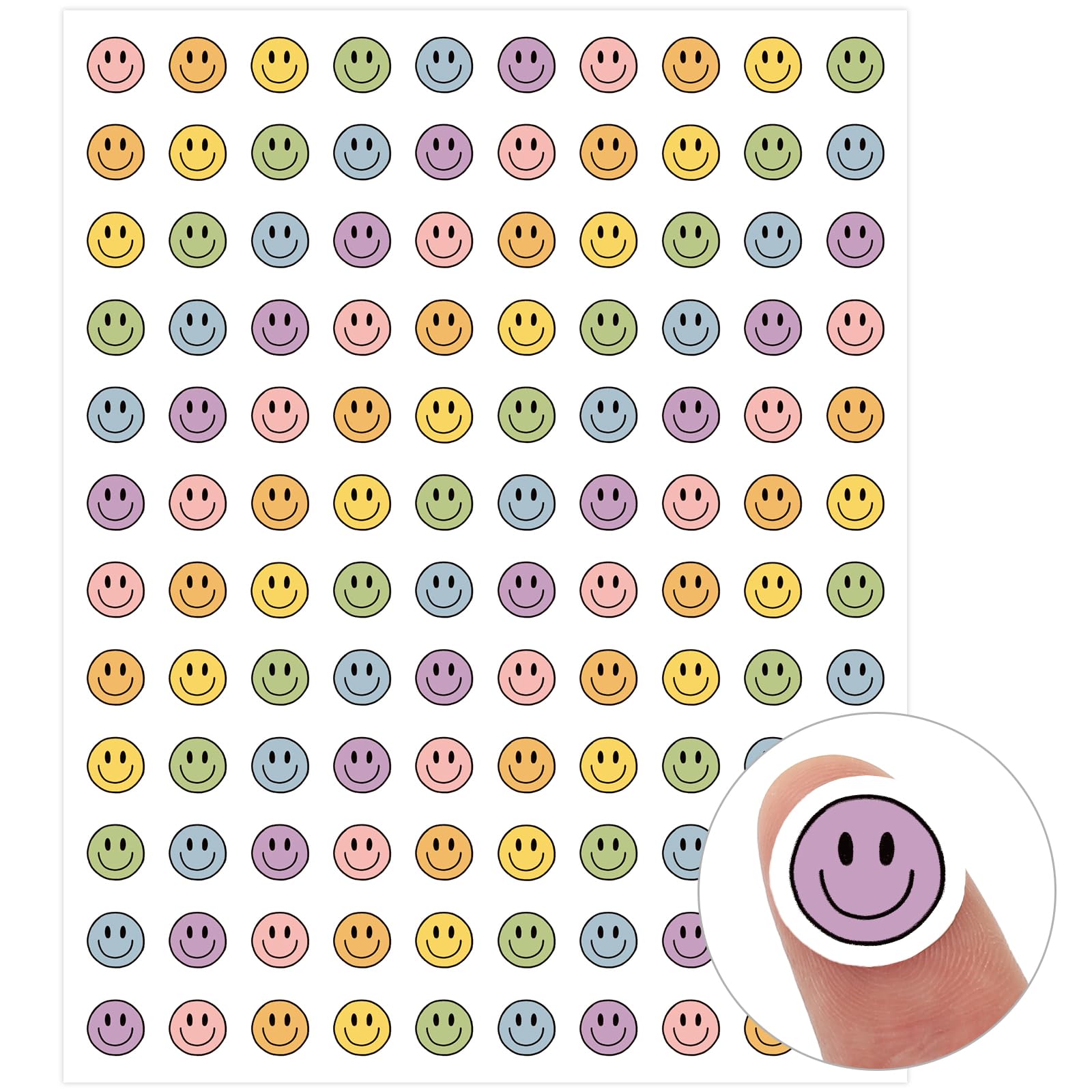 Smiley/Sad Face Stickers - 3 Colors - TownStix