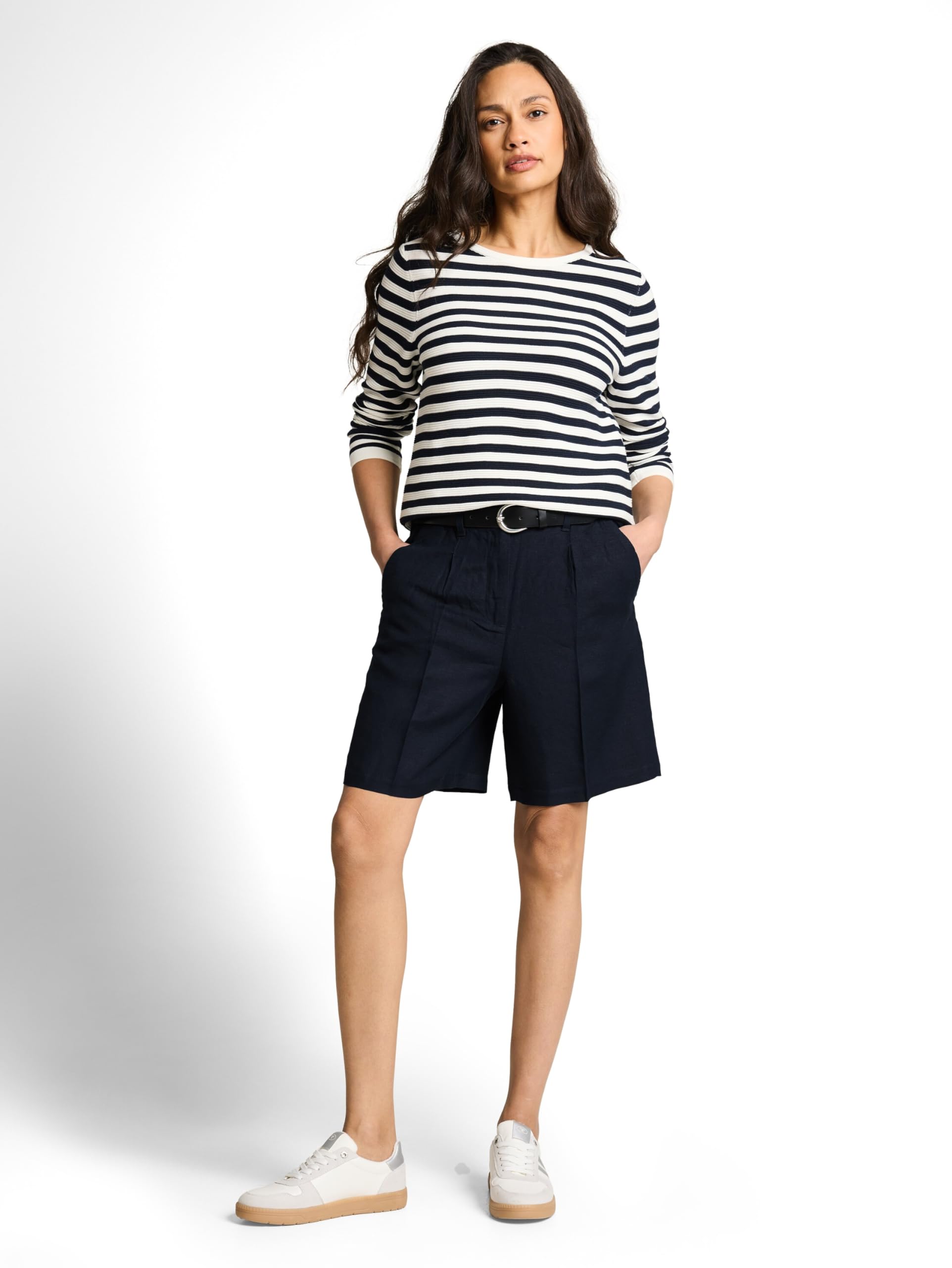 TOM TAILOR Damen Bermuda-Leinenshorts