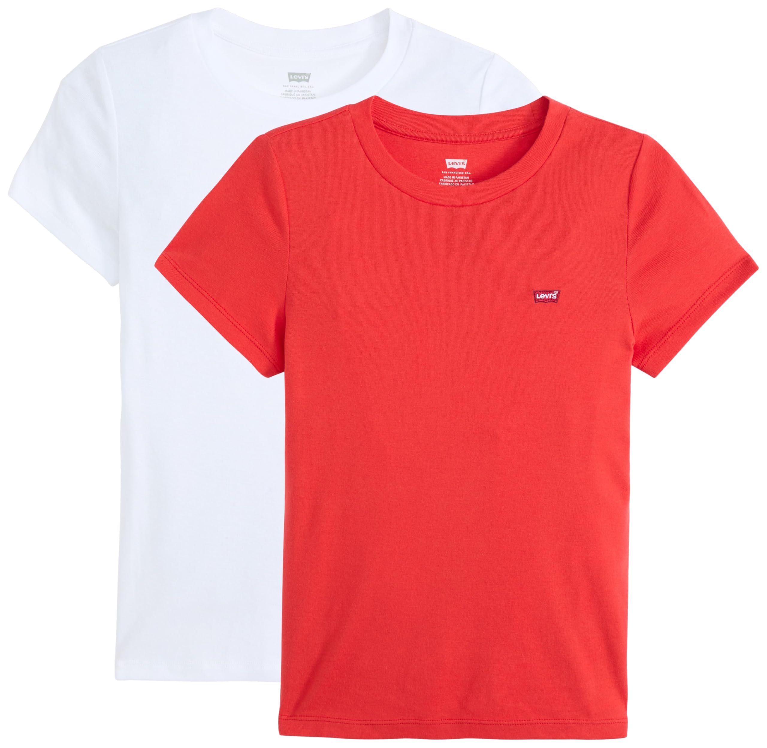 Levi's 2 Pack Essential SS Tee 2 Pack Crew Neck T, 2 Pack Crewneck Tee, L