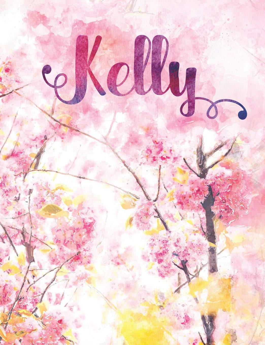 Kelly: Personalized Journal - A Pink Cherry Blossom Diary