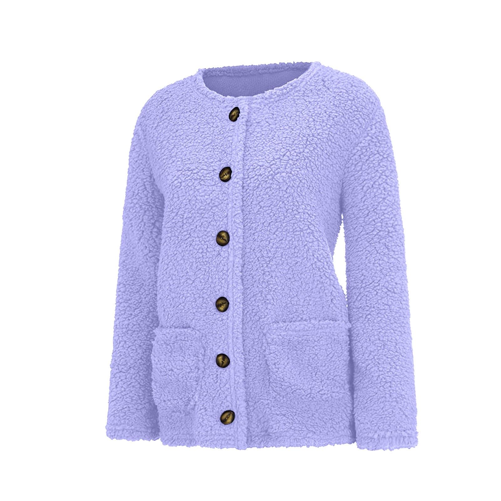 Cocila Veste D'hiver DéContractéE Pour Femmes Couleur Unie Avec Poches à Boutons Manteau Hiver Cuire En Peau Veste Kaki Jean BrodéE Fourrure Lapin Doudoune Mi Saison Chaude Automne