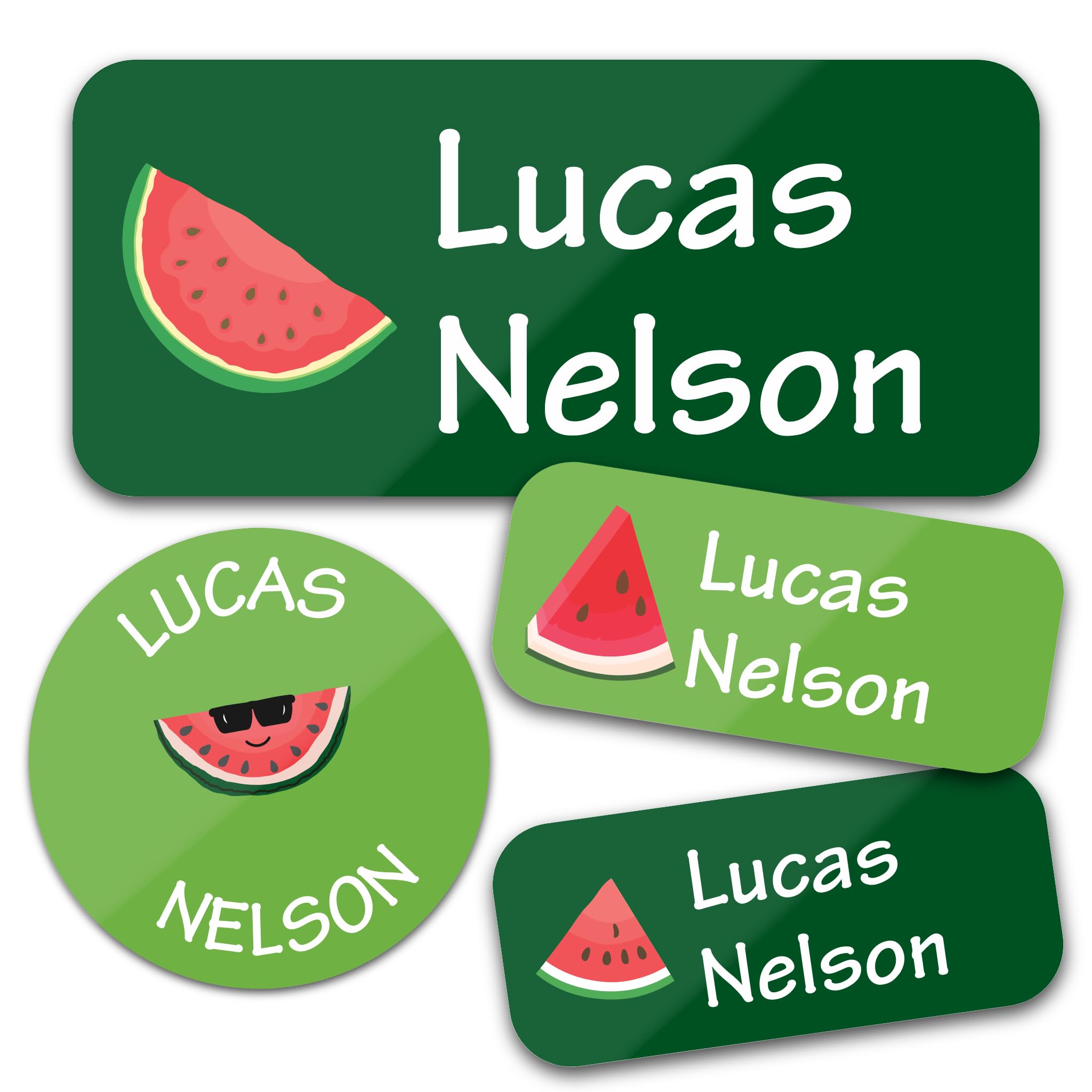 Bunny Badges Personalized Daycare Name Labels for Kids (130 Labels) - Custom Waterproof Name Stickers for Clothing Tags, Water Bottles, Lunch Boxes