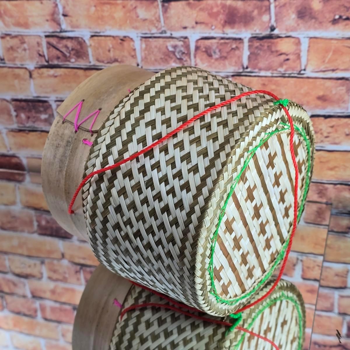 Premium Handmade Bamboo Sticky Rice Container 5.50” – Traditional Thai Lao Woven Rice Basket for Sticky Rice Storage & Serving | Natural Bamboo Kitchen Decor