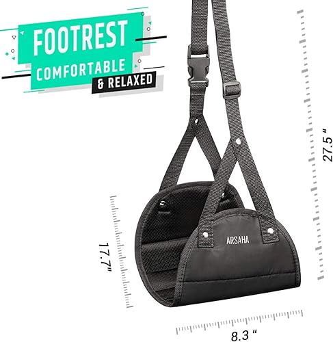 Miniatura 2 de Hamaca portátil para pies, esencial para viajes en avión, reduce la hinchazón con espuma viscoelástica
