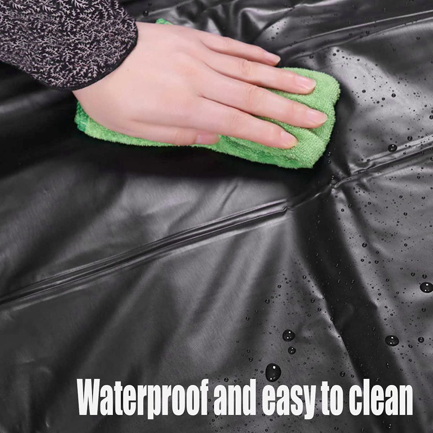 Draps de Lit Imperméables PVC Draps de Lit de Sexe Adulte Sexy Housse de Hypoallergénique Roi Draps de Lit 220X2 Cm Noir