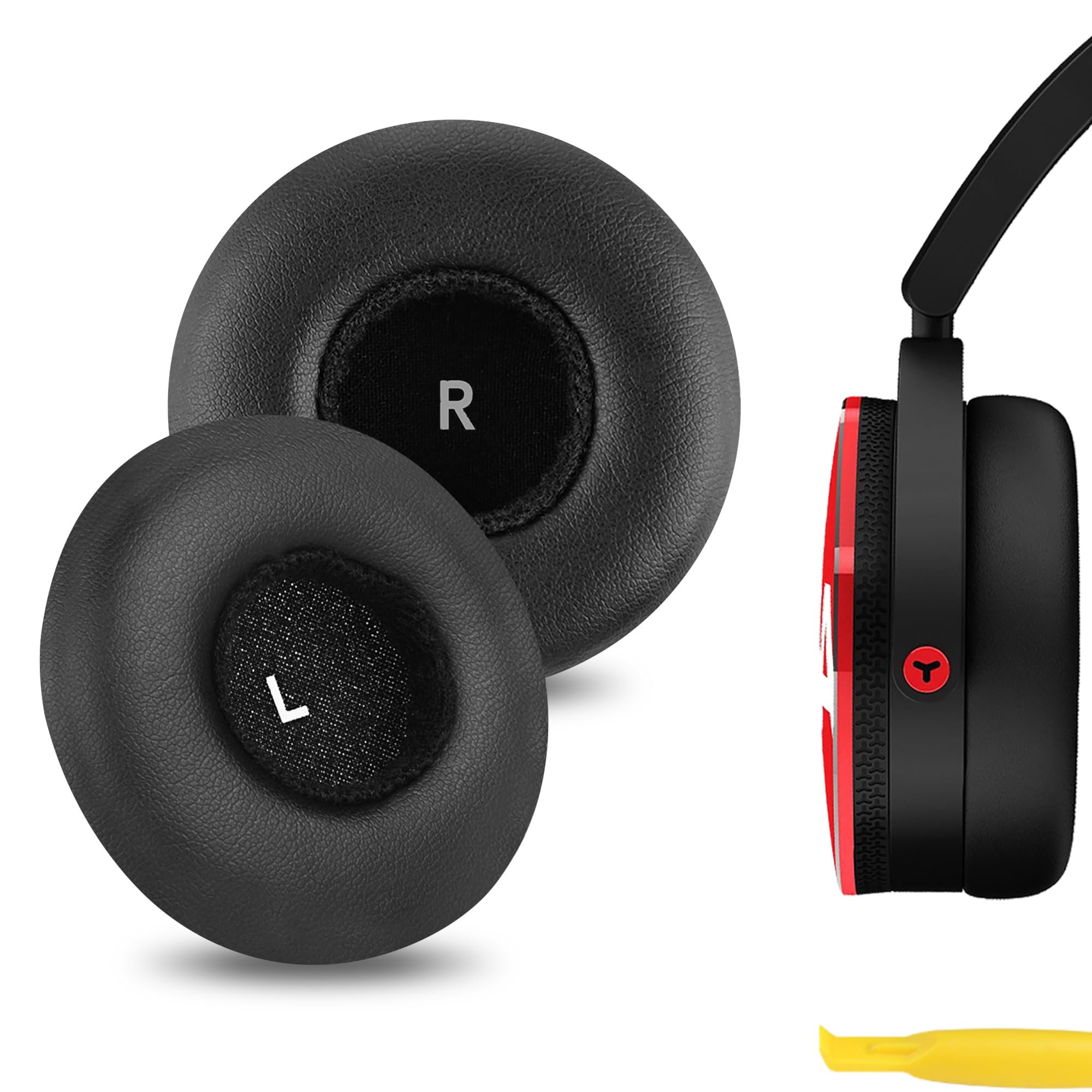 Geekria QuickFit Cuir protéiné Oreillettes de Remplacement pour AKG Y50 Casque Coussinets d'oreille Coussins, Pièces de réparati