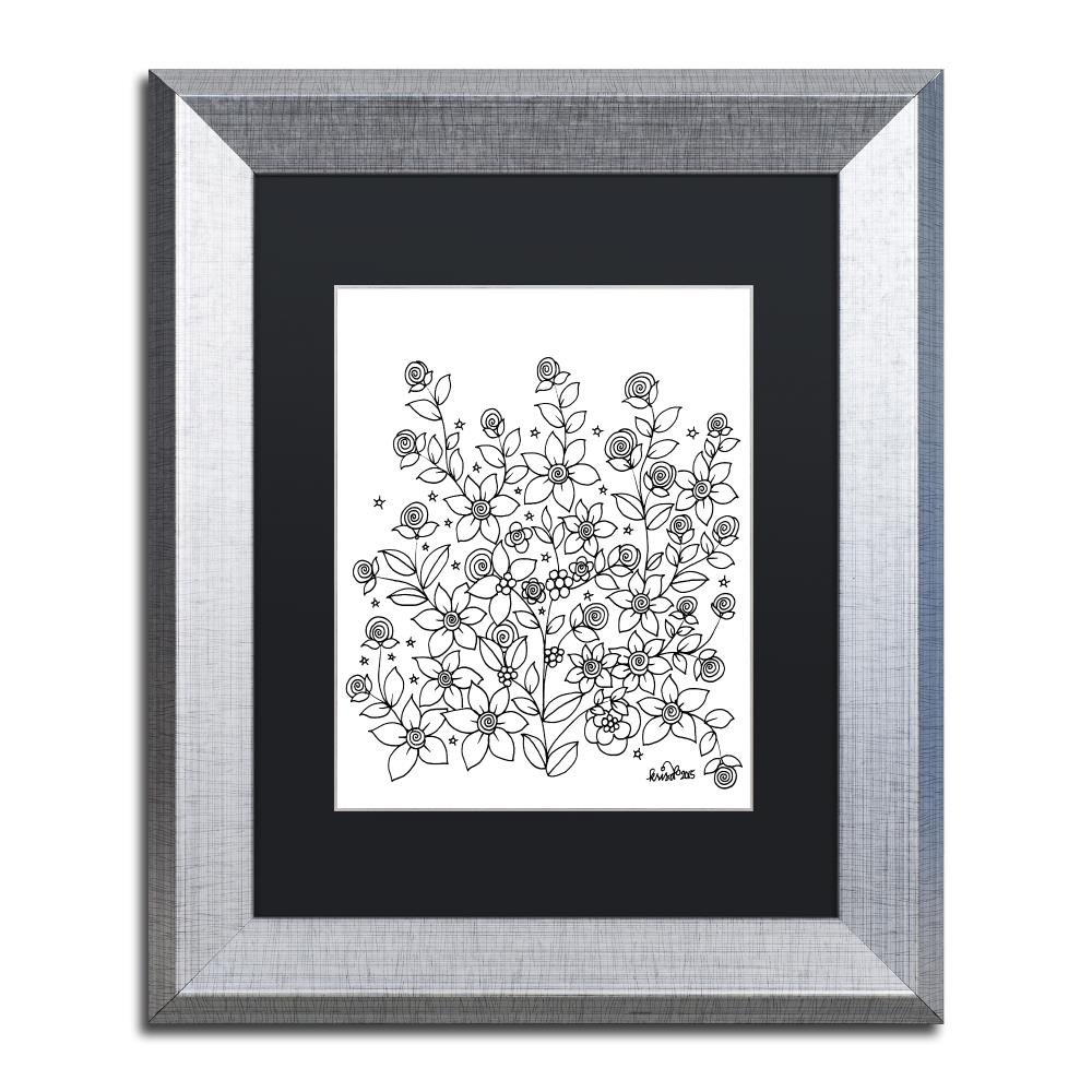 値下げ！Designs and Doodles Amazon.com: Trademark Fine Art ALI3553-S1114BMF Simple Flower