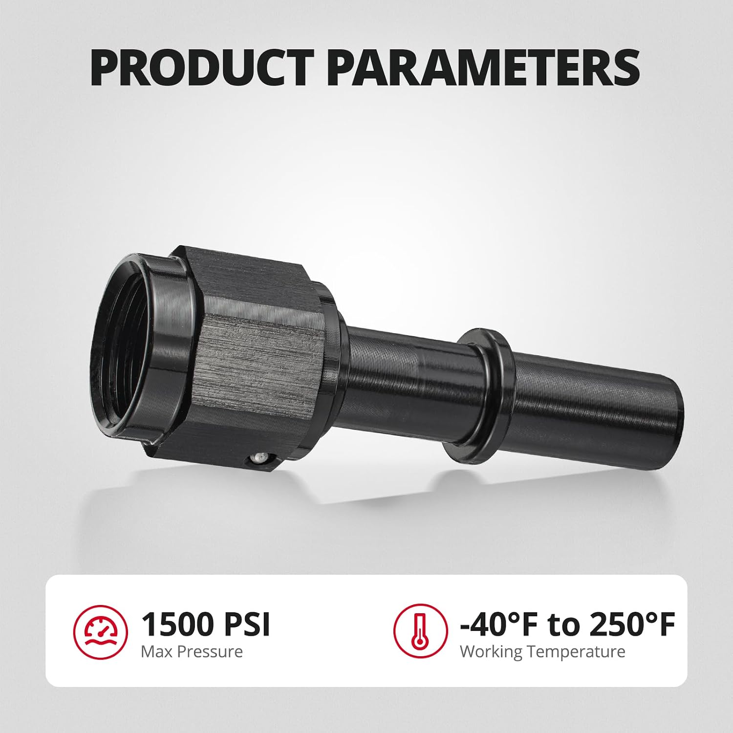 EVIL ENERGY 6AN Female to 3/8" SAE Quick Disconnect Male Push On EFI Fitting Adapter Aluminum