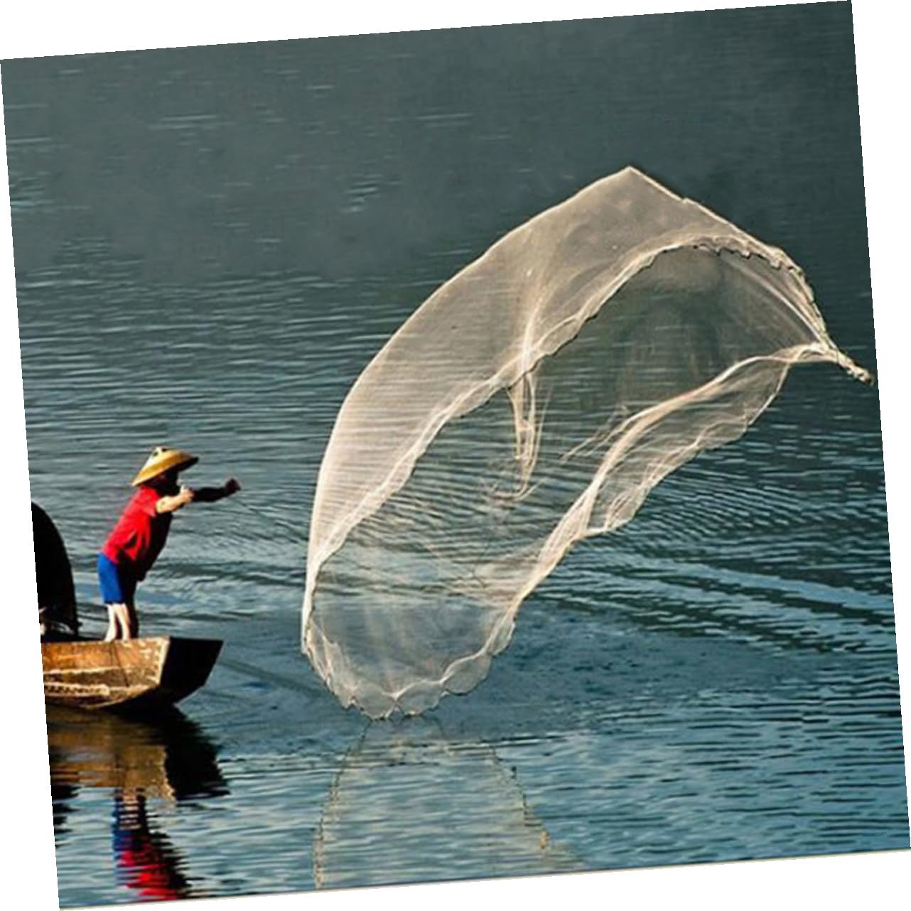 Mipcase Filet De Pêche Pliable en Maille avec Corde À Main Épuisette Portable pour Crevettes Homards Ménés Écrevisses Crabes Pendentif en Zinc 240 Facile À Utiliser Couleur Aléatoire