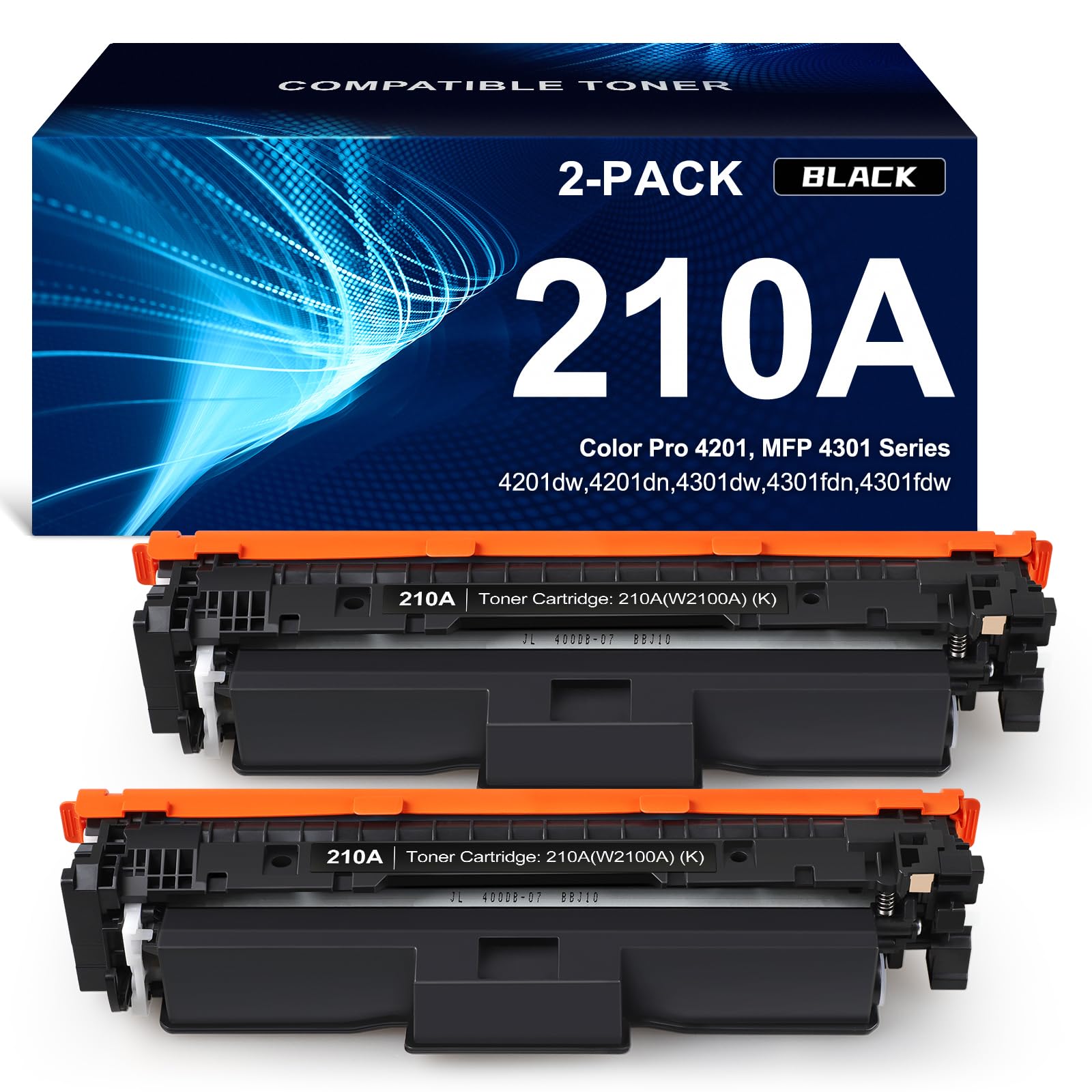210A Black Toner Cartridges 2 Pack Replacement for HP 210A 210X