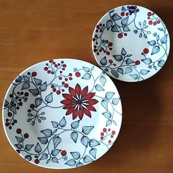 アラビア ルノ　フロストベリー　　オーバルプレート25cm & ボウル17cm Amazon.co.jp: アラビア ルノ フロストベリー プレート2種