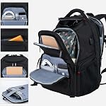 EMPSIGN Laptop Backpack 17.3 inch for Travel, Extra Large Laptop Backpack for Men Women, Water Resistant Backpack for School, TSA Friendly Anti Theft Business Work Bag with USB Charging Port, Black