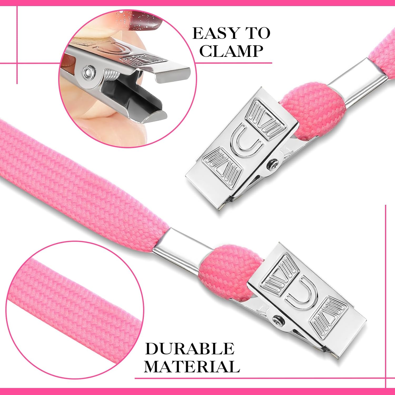 Marspark 50 Sets Clear Name Tags with Lanyard, Lanyards for ID Badges Reusable Strap with ID Holder Plastic Name Badges for Adults Business School Church Conference (Pink) - Image 2