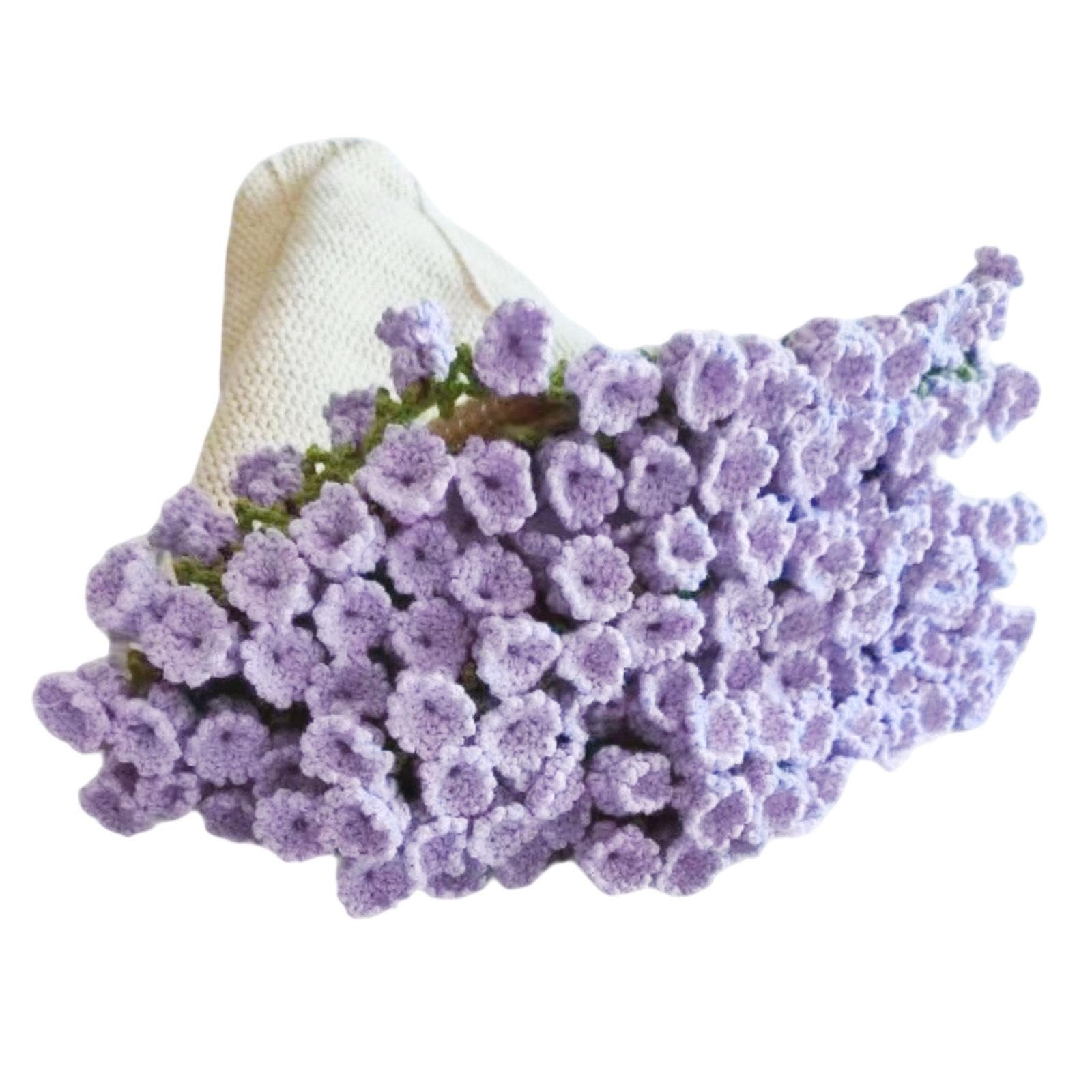 SNAPPSY Bouquet Blanket Crochet Kit Crochet Starter Kit for Anniversary Gift Wedding Violet-image-39